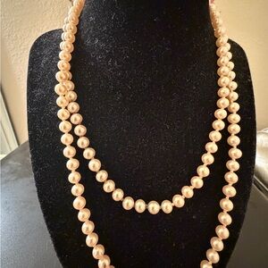 G silver  18 inch Elegant Cream Pearl Necklace